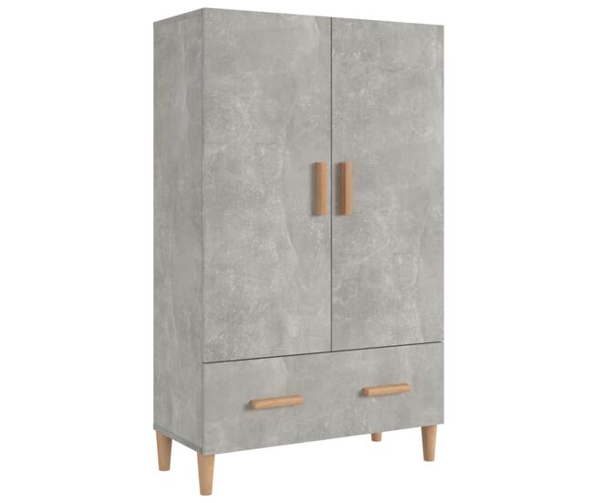 Vidaxl aparador de madera contrachapada gris hormigón 70x31x115 cm