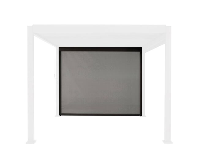 Estor lateral enrollable de aluminio y textileno para pérgola bioclimática, 3m, triomphe estor enrollable 3m, antracita, 300x300x236 cm
