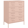 vidaXL Aparador 68x39x89 cm aço rosa