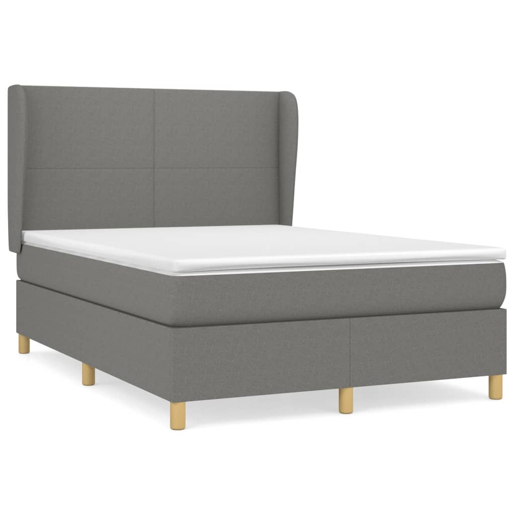 Cama box spring 140x190 Gris Oscuro