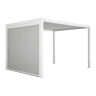 Pérgola bioclimática 3x4m Triomphe e 3m toldo, Triomphe 3x4m + acessório, Branco, 400x300x250 cm