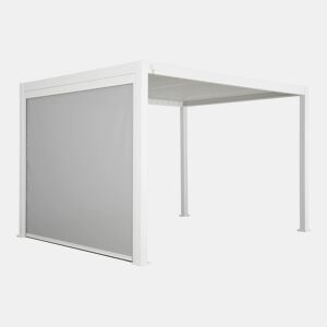 Pérgola bioclimática 3x4m Triomphe e 3m toldo, Triomphe 3x4m + acessório, Branco, 400x300x250 cm