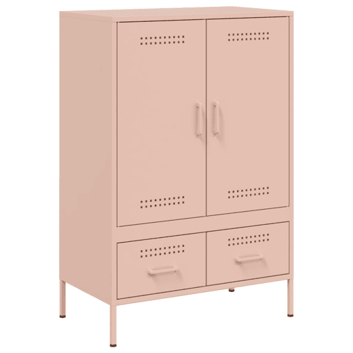 vidaXL Móvel alto 68x39x101,5 cm aço rosa