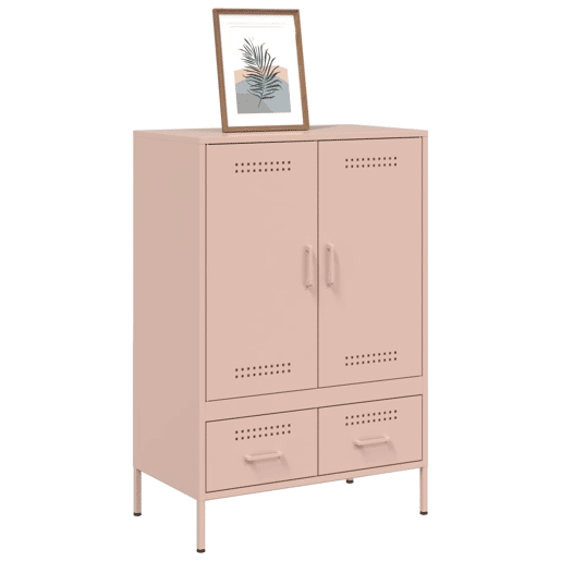 vidaXL Móvel alto 68x39x101,5 cm aço rosa