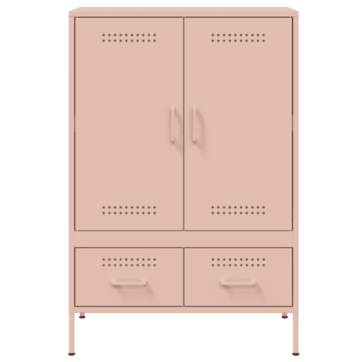 vidaXL Móvel alto 68x39x101,5 cm aço rosa
