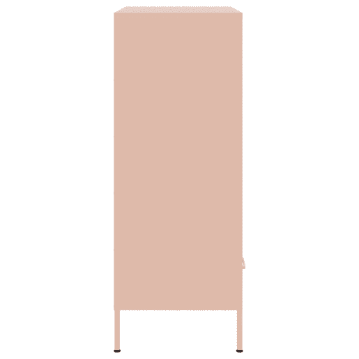 vidaXL Móvel alto 68x39x101,5 cm aço rosa