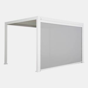 Pérgola bioclimática 3x4m + toldo 4m, Triomphe 3x4m + acessório, Branco, 400x300x250 cm