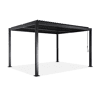 Pérgola bioclimática 3x4m alumínio e aço lâminas orientáveis, Palace 3x4m, Preto, 392x292x211 cm