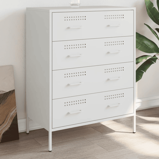 vidaXL Aparador 68x39x89 cm aço branco