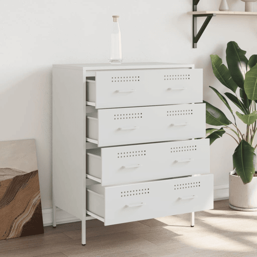 vidaXL Aparador 68x39x89 cm aço branco