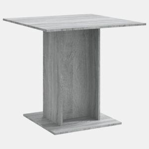 vidaXL Mesa de jantar 80x80x75 cm derivados de madeira cinzento sonoma