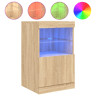 vidaXL Aparador com luzes LED 41x37x67 cm carvalho sonoma