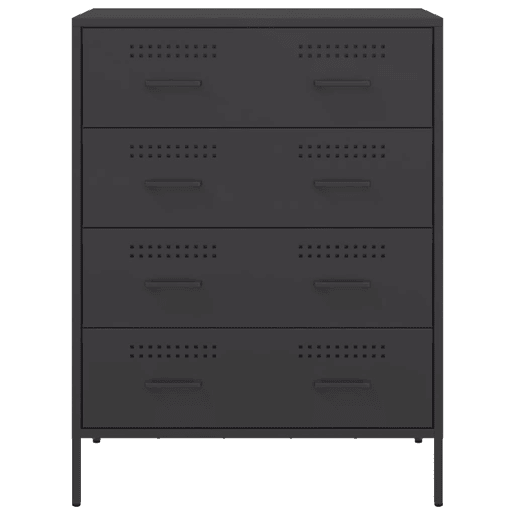 vidaXL Aparador 68x39x89 cm aço preto