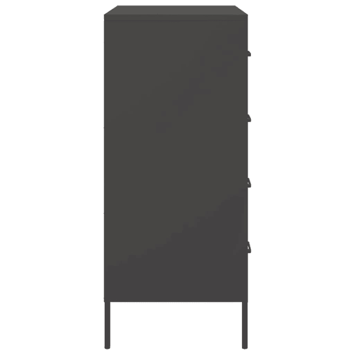 vidaXL Aparador 68x39x89 cm aço preto