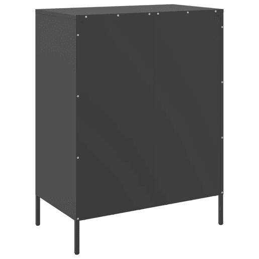 vidaXL Aparador 68x39x89 cm aço preto