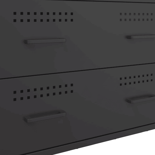 vidaXL Aparador 68x39x89 cm aço preto