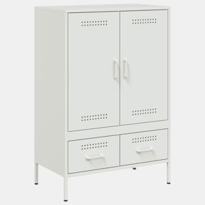 vidaXL Móvel alto 68x39x101,5 cm aço branco