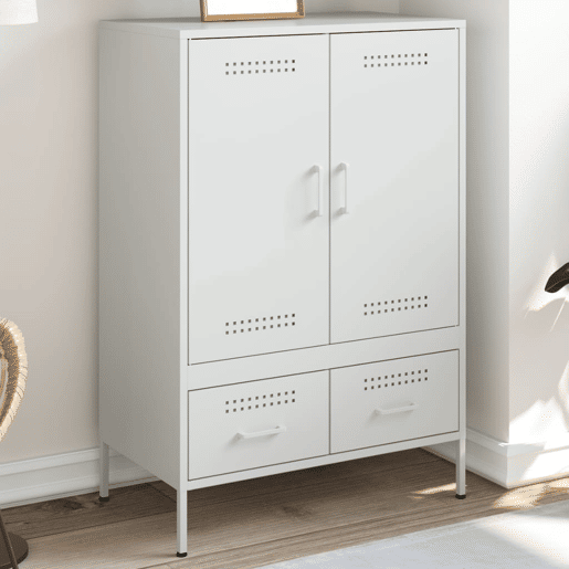 vidaXL Móvel alto 68x39x101,5 cm aço branco vidaXL Móvel alto 68x39x101,5 cm aço branco