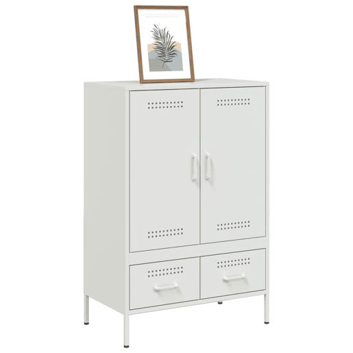 vidaXL Móvel alto 68x39x101,5 cm aço branco vidaXL Móvel alto 68x39x101,5 cm aço branco