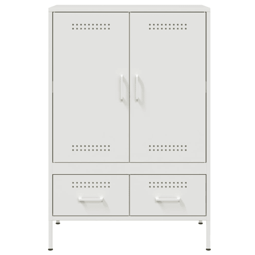 vidaXL Móvel alto 68x39x101,5 cm aço branco vidaXL Móvel alto 68x39x101,5 cm aço branco