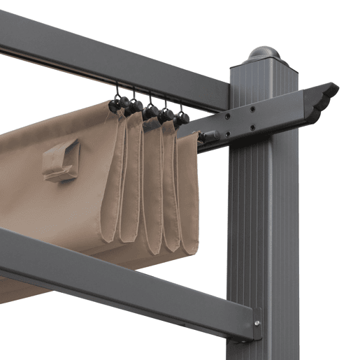 3x4m Murum, cobertura do toldo para pérgola, Cobertura de pérgola Murum, Taupe