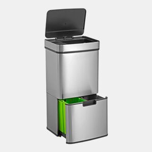 WELL HOME Lixeira 67L (42L+25L) com 2 compartimentos