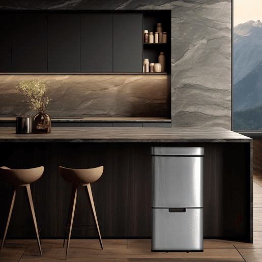 WELL HOME Lixeira 67L (42L+25L) com 2 compartimentos