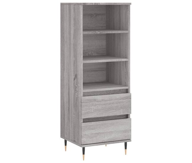 Vidaxl aparador alto madera contrachapada gris sonoma 40x36x110 cm