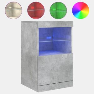 vidaXL Aparador com luzes LED 41x37x67 cm cinzento cimento