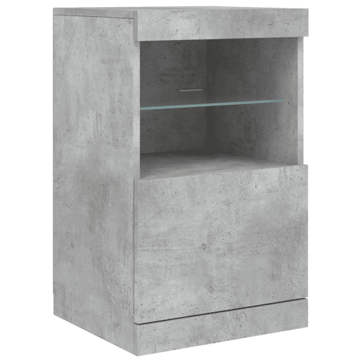vidaXL Aparador com luzes LED 41x37x67 cm cinzento cimento vidaXL Aparador com luzes LED 41x37x67 cm cinzento cimento