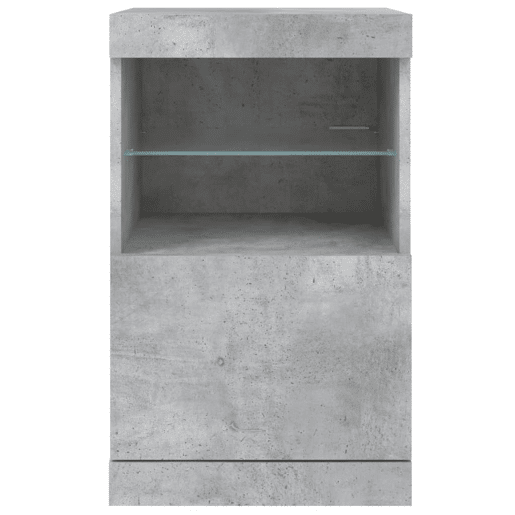 vidaXL Aparador com luzes LED 41x37x67 cm cinzento cimento vidaXL Aparador com luzes LED 41x37x67 cm cinzento cimento