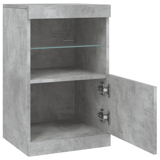 vidaXL Aparador com luzes LED 41x37x67 cm cinzento cimento vidaXL Aparador com luzes LED 41x37x67 cm cinzento cimento