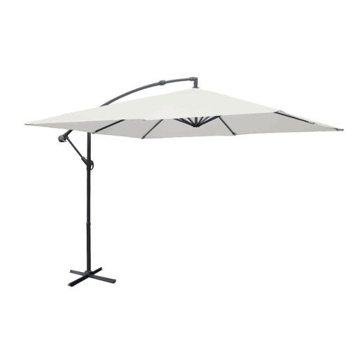 3x3m guarda-sol quadrado offset, Hardelot, Cru, 300x295x250 cm