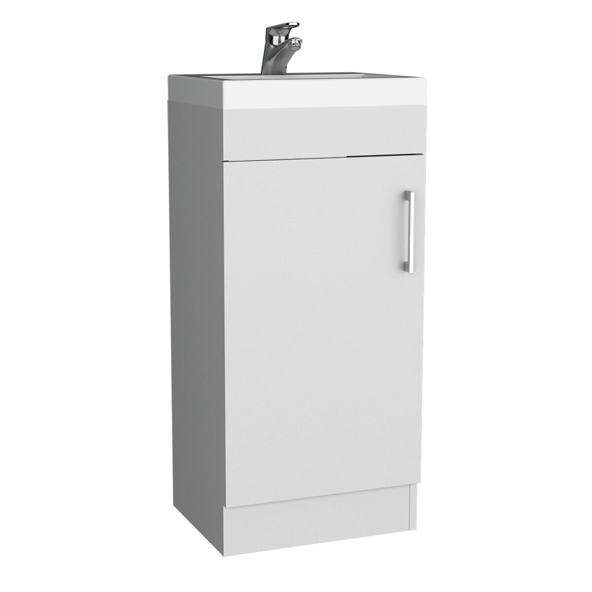 Mueble de baño madrid con 1 puerta y almacenamiento inferior , blanco , 83 cm x 40 cm x 33 cm