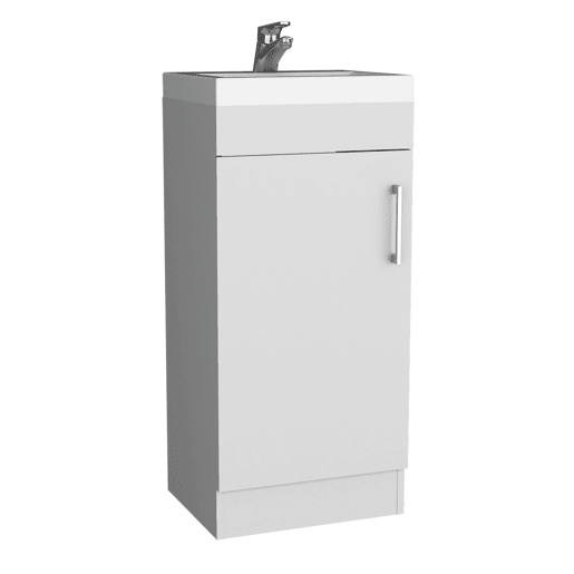 Armário de casa de banho Madrid com 1 porta e arrumação inferior, branco, 83 cm X 40 cm X 33 cm