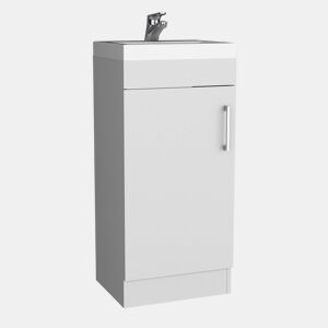 Armário de casa de banho Madrid com 1 porta e arrumação inferior, branco, 83 cm X 40 cm X 33 cm