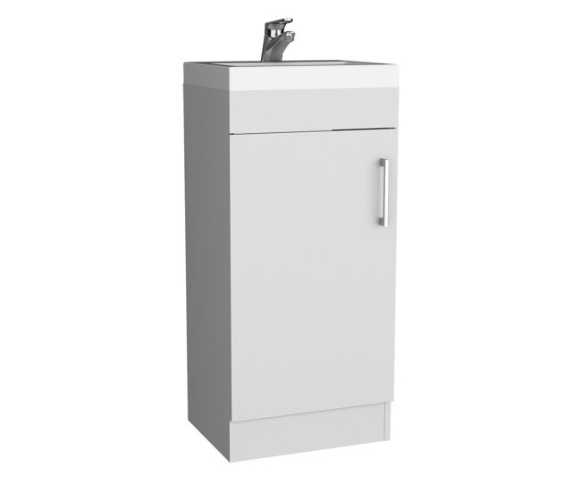 Mueble de baño madrid con 1 puerta y almacenamiento inferior , blanco , 83 cm x 40 cm x 33 cm