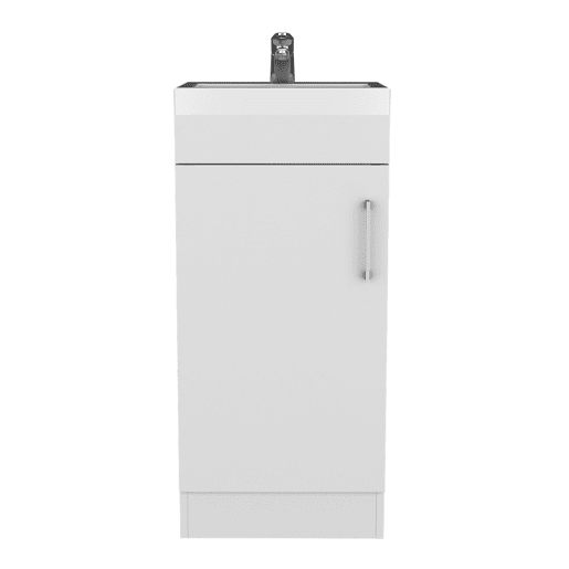 Armário de casa de banho Madrid com 1 porta e arrumação inferior, branco, 83 cm X 40 cm X 33 cm