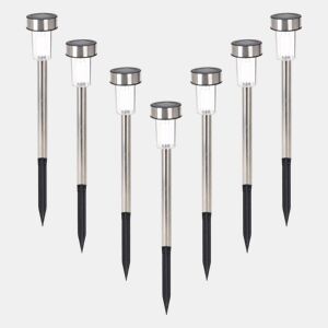 Well Home Conjunto de 7 luzes solares Ø4,6cm em aço inoxidável