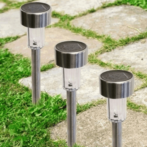 Well Home Conjunto de 7 luzes solares Ø4,6cm em aço inoxidável