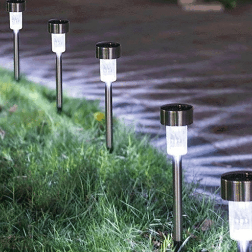 Well Home Conjunto de 7 luzes solares Ø4,6cm em aço inoxidável