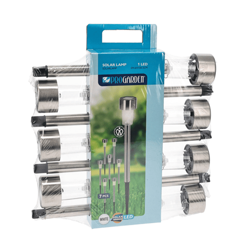 Well Home Conjunto de 7 luzes solares Ø4,6cm em aço inoxidável