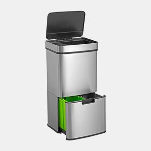WELL HOME Lixeira 62L (37L+25L) com 2 compartimentos