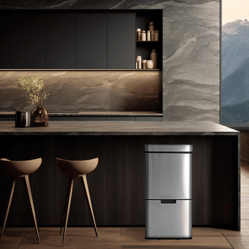 WELL HOME Lixeira 62L (37L+25L) com 2 compartimentos WELL HOME Lixeira 62L (37L+25L) com 2 compartimentos