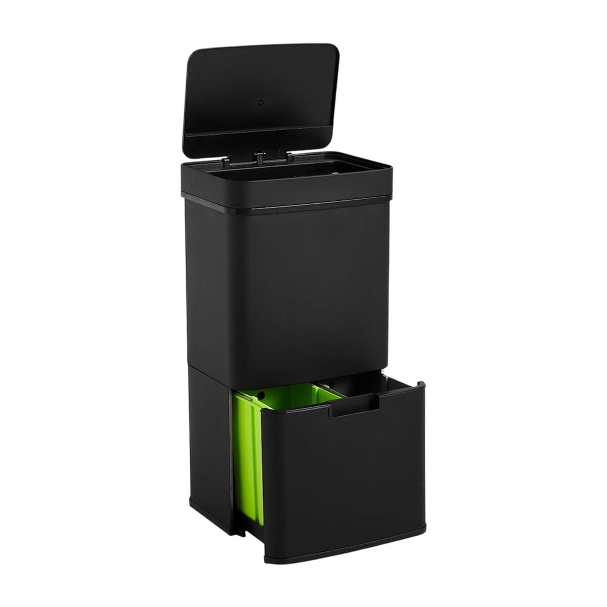 WELL HOME Papelera de reciclaje con 2 compartimentos