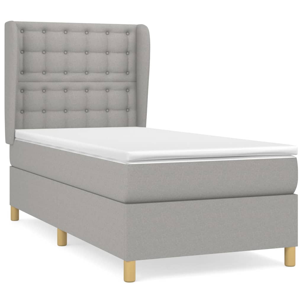Cama box spring 90x200 Gris