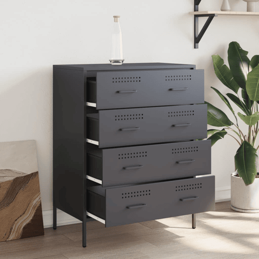vidaXL Aparador 68x39x89 cm aço antracite vidaXL Aparador 68x39x89 cm aço antracite
