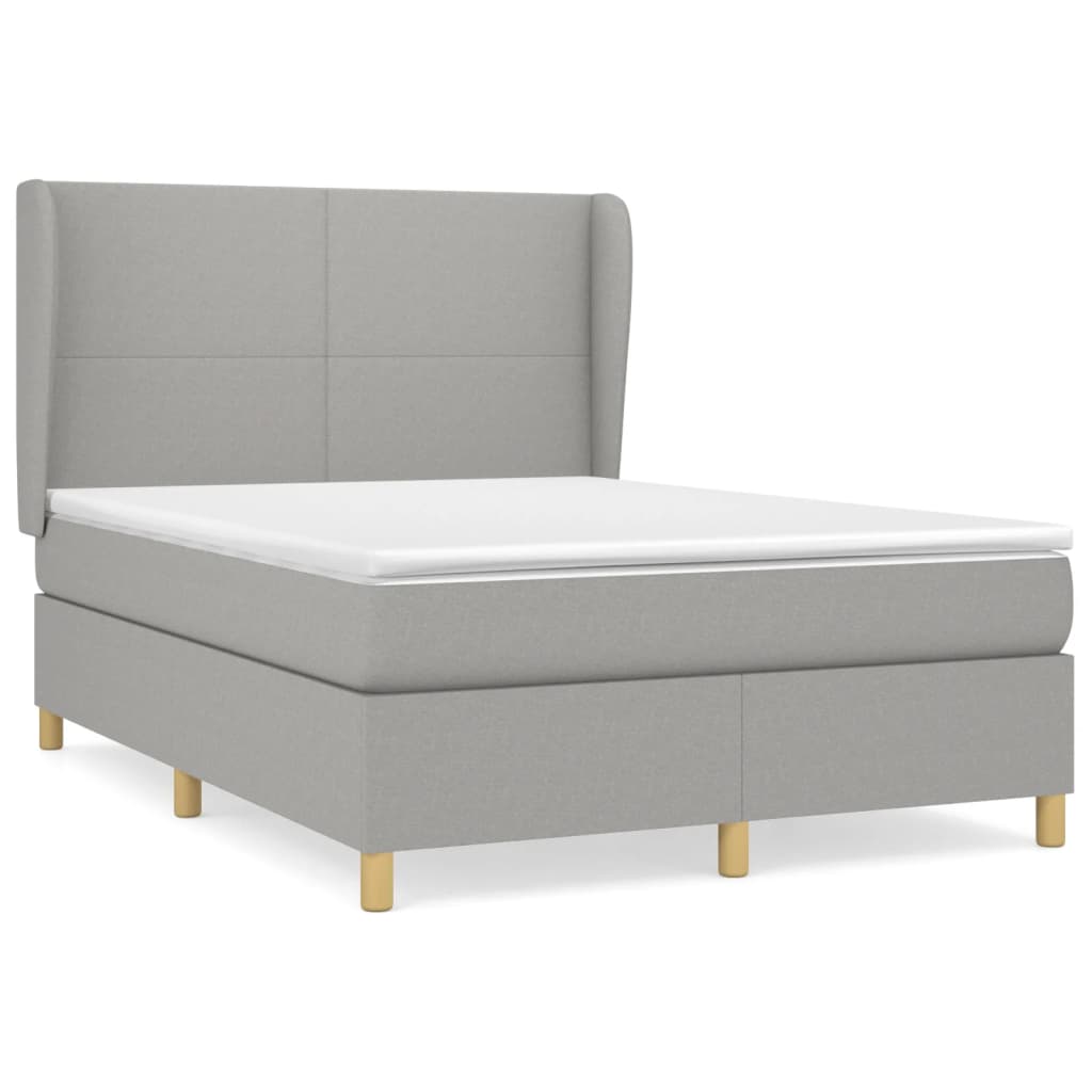 Cama box spring 140x190 Gris