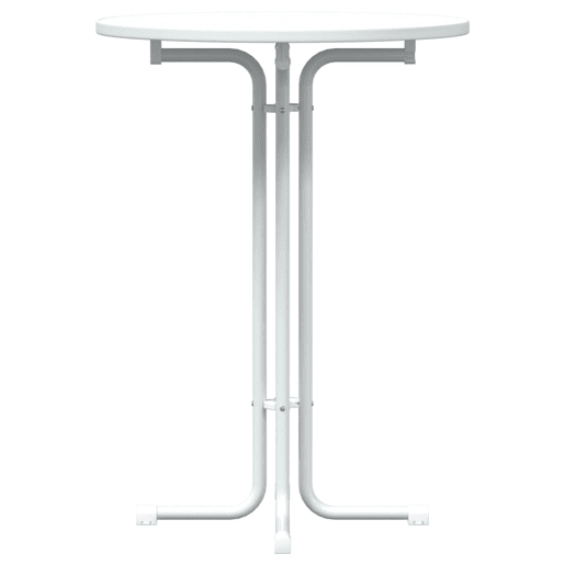 vidaXL Mesa de bar Ø80x110 cm derivados de madeira e aço branco