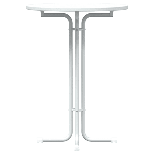 vidaXL Mesa de bar Ø80x110 cm derivados de madeira e aço branco
